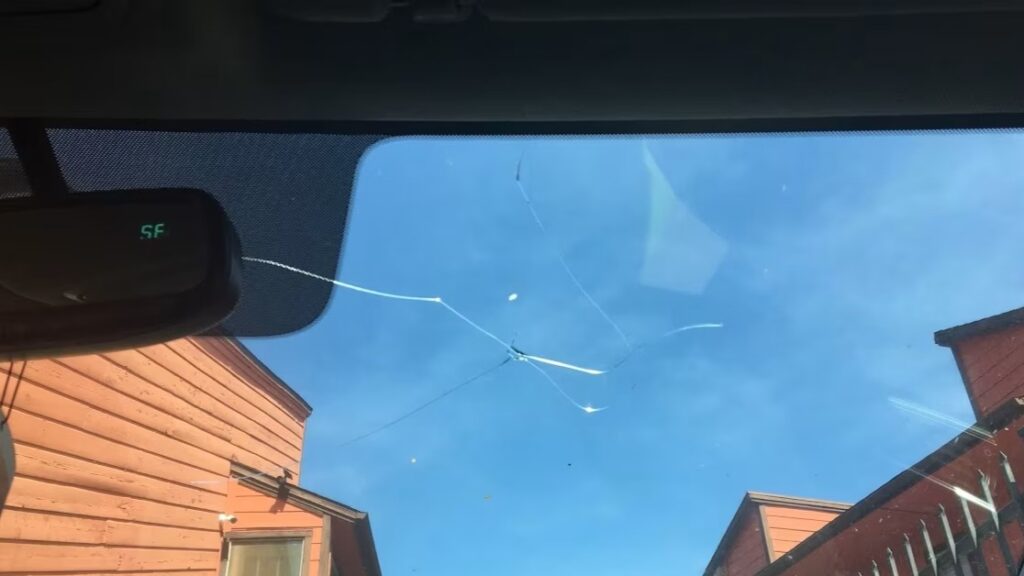 Windshield ready to be replaced